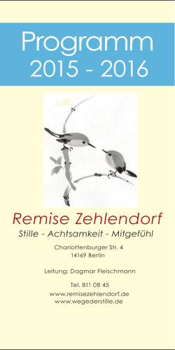 Kursprogramm 2016 - Remise Zehlendorf