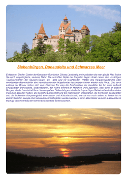 Siebenbürgen, Donaudelta und Schwarzes Meer