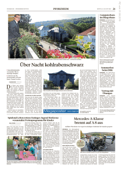 Pforzheimer Zeitung vom 31.08.2015 – Seite 21