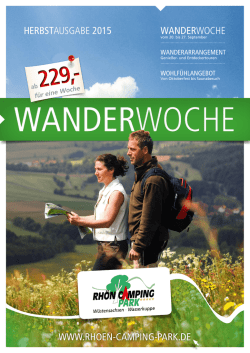 HERBSTAUSGABE 2015 WWW.RHOEN-CAMPING