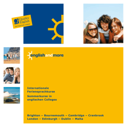 Internationale Feriensprachkurse Sommerkurse in englischen