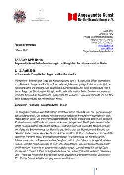 AKBB c/o KPM Berlin 1. - 3. April 2016