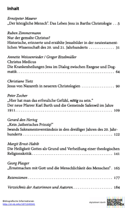 Der königliche Mensch". Das Leben Jesu in Barths Christologie .. .5