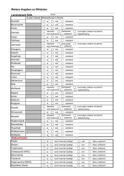 Weitere Angaben zu Wildarten Landratsamt SHA