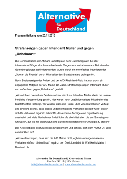 Strafanzeigen gegen Intendant Müller und gegen „Unbekannt“