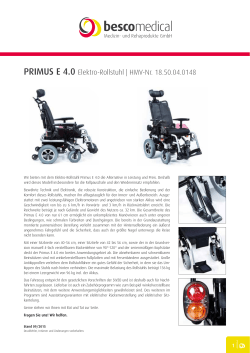 PRIMUS E 4.0 Elektro-Rollstuhl | HMV