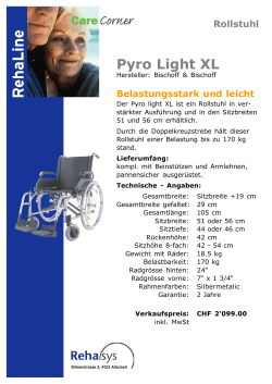 Rollstuhl Pyro Light XL - Rehabilitations