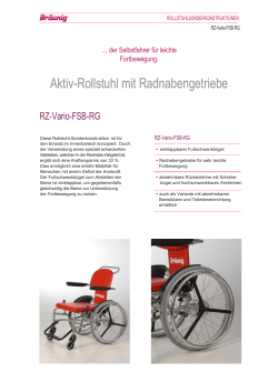 Aktiv-Rollstuhl mit Radnabengetriebe