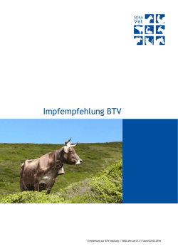 Impfempfehlung BTV
