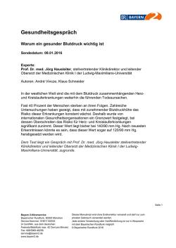 Blutdruck - Bayerischer Rundfunk