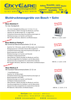 Blutdruckmessgeräte von Bosch + Sohn