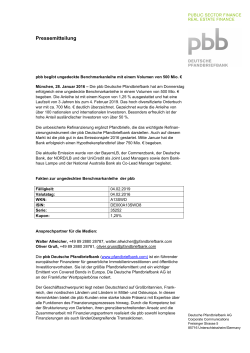 Pressemitteilung - Deutsche Pfandbriefbank AG