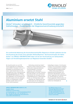 Aluminium ersetzt Stahl