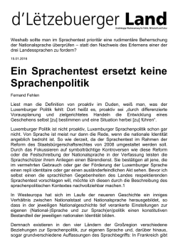 Ein Sprachentest ersetzt keine Sprachenpolitik