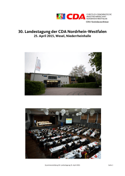 Zusammenstellung  - CDA Nordrhein