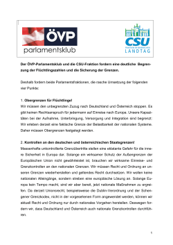 Der ÖVP-Parlamentsklub und die CSU