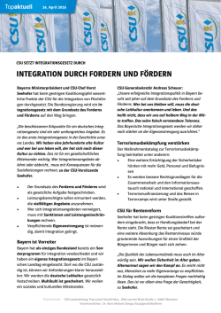 INTEGRATION DURCH FORDERN UND F&Ouml;RDERN