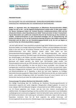 deutschland-tag des nahverkehrs: verkehrsunternehmen fordern