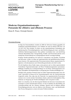 Moderne Organisationskonzepte – Potenziale