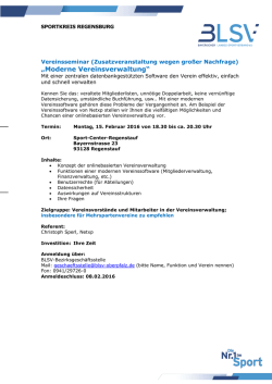 Moderne Vereinsverwaltung