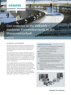 Gut vernetzt in die Zukunft &ndash; moderne Fernwirktechnik in