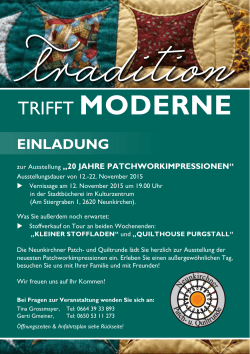 TRIFFT MODERNE - Quilthouse.at