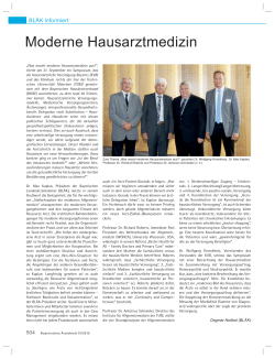Moderne Hausarztmedizin - Bayerisches Ärzteblatt
