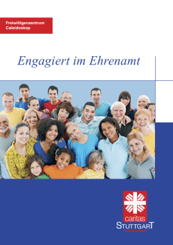 Engagiert im Ehrenamt - Caritasverband in Stuttgart