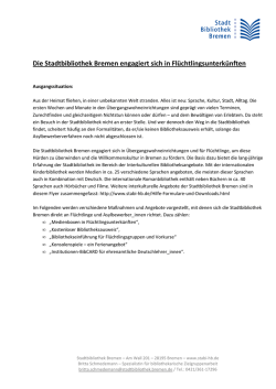 Die Stadtbibliothek Bremen engagiert sich in