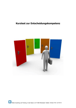 geht`s zum Test  - ReDo Erfolgstraining