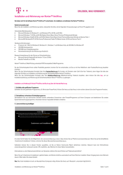 Installation und Aktivierung von Norton&trade; AntiVirus