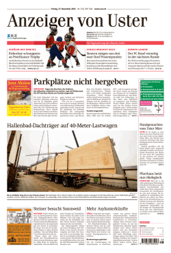 Hallenbad-Dachtr&auml;ger auf 40-Meter-Lastwagen