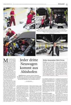 Jeder dritte Neuwagen kommt aus Altishofen