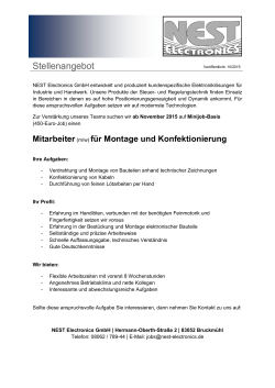 Stellenangebot - NEST Electronics GmbH