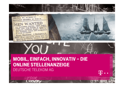 mobil, einfach, innovativ – die online stellenanzeige