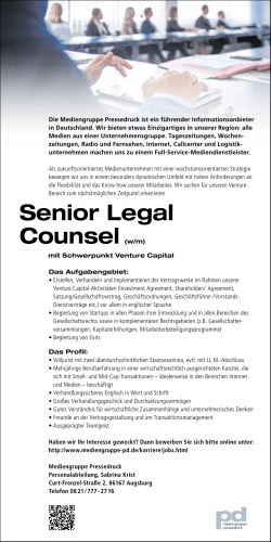 Senior Legal Counsel (w/m)