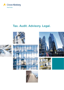 Tax. Audit. Advisory. Legal. - Dr. Kleeberg & Partner GmbH