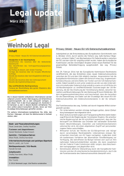 Legal update - Weinhold Legal