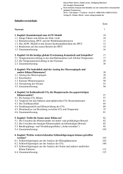 Inhaltsverzeichnis - Verlag Dr. Köster
