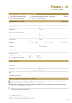 Registrierung von Handelspartnern