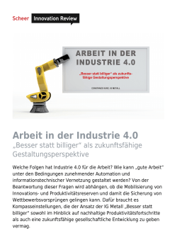Arbeit in der Industrie 4.0