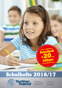Schulhefte 2016/17 - Druckhaus Thalerhof GmbH