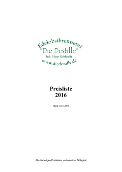 und Preisliste