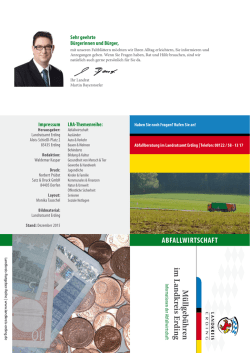 M ü llgebü hren im L andkreis E rding