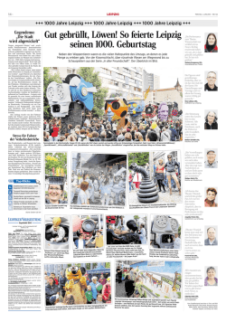 Gut gebr&uuml;llt, L&ouml;wen! So feierte Leipzig seinen 1000