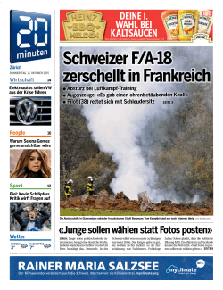 Schweizer F/A-18 zerschellt in Frankreich