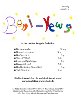 Boni-News Ausgabe 2 - Bonifatius