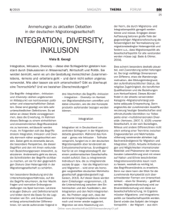 Integration, Diversity, Inklusion