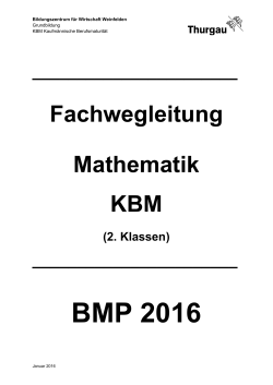 BMP 2016 - Bildungszentrum Wirtschaft Weinfelden