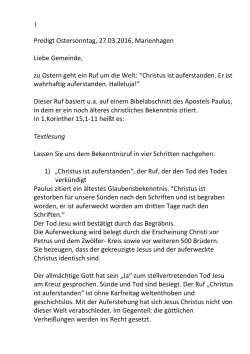 Die vollst&auml;ndige Predigt lesen Sie hier.